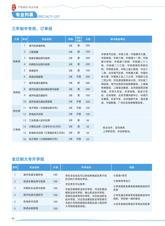 石家莊新鐵軌道交通中專學校2021年招生簡章（圖）