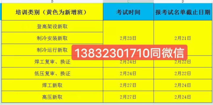 石家莊電工證考試最新時間安排